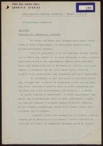 Lettera del 1900 inviata da Giovanni Battista Pirelli alla Direzione della FIAT