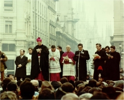 Ingresso a Milano del nuovo arcivescovo Carlo Maria Martini, Milano 10 febbraio 1980